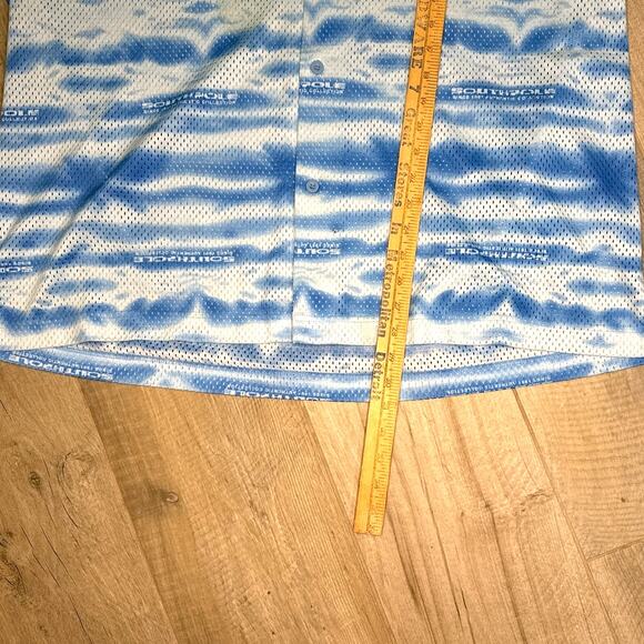 Vintage Southpole Blue and White Mesh Button Down Mens XL - Picture 7 of 7